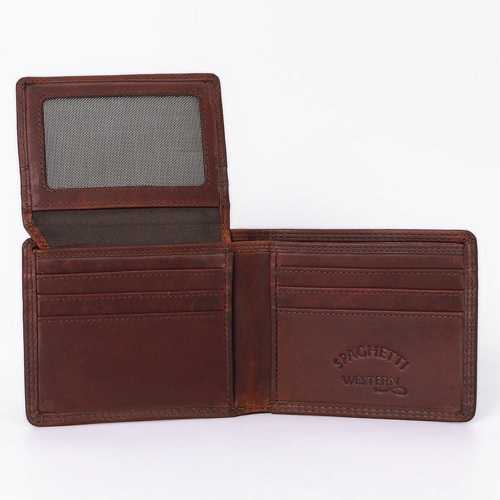 Spaghetti Western Wallet Vintage Handmade Drum Dyed Genuine European Cowhide Leather