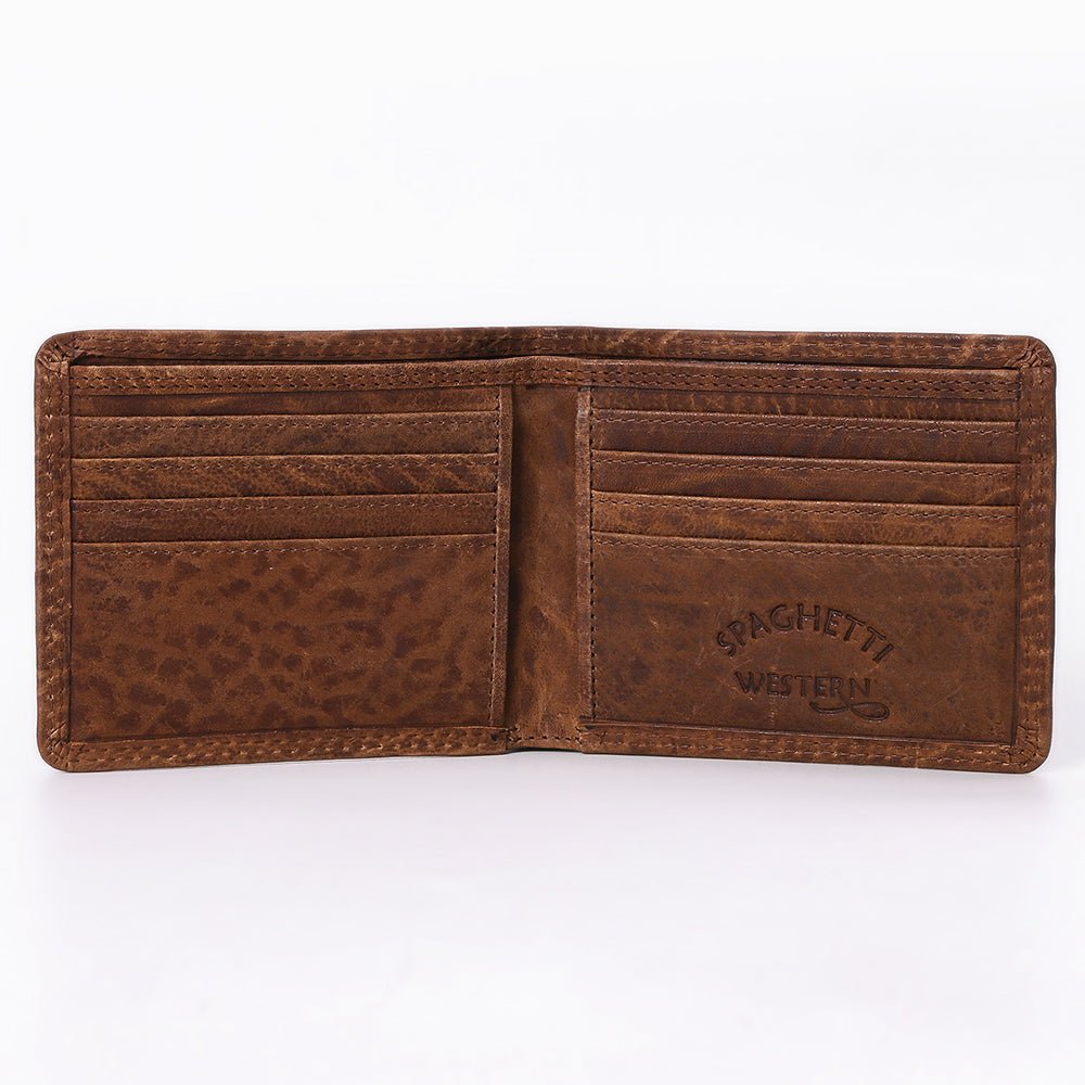 Spaghetti Western Wallet Vintage Handmade Drum Dyed Genuine European Cowhide Leather