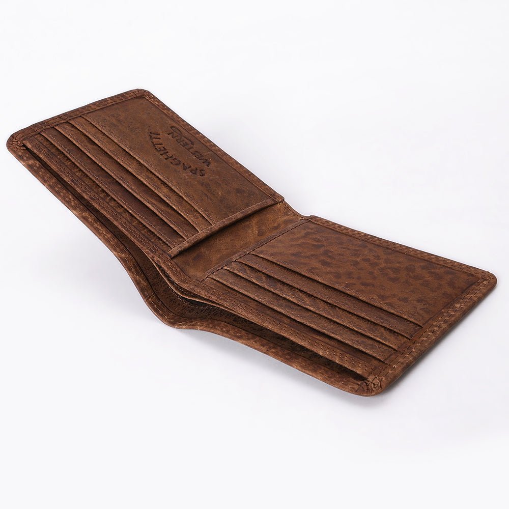 Spaghetti Western Wallet Vintage Handmade Drum Dyed Genuine European Cowhide Leather