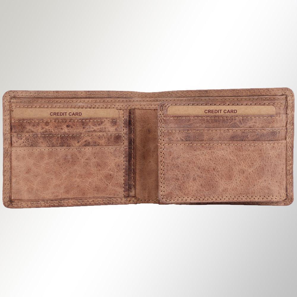 Spaghetti Western Wallet Vintage Handmade Drum Dyed Genuine European Cowhide Leather
