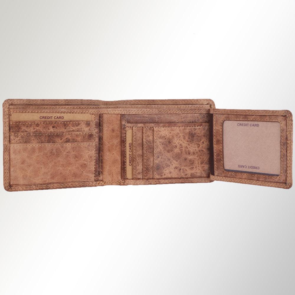 Spaghetti Western Wallet Vintage Handmade Drum Dyed Genuine European Cowhide Leather