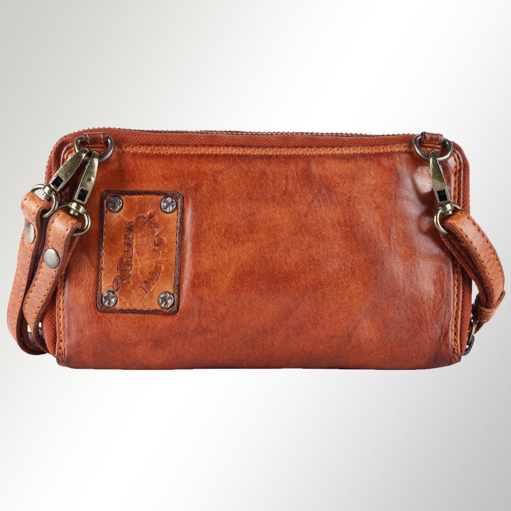 Spaghetti Western Wallet Vintage Handmade Drum Dyed Genuine European Cowhide Leather
