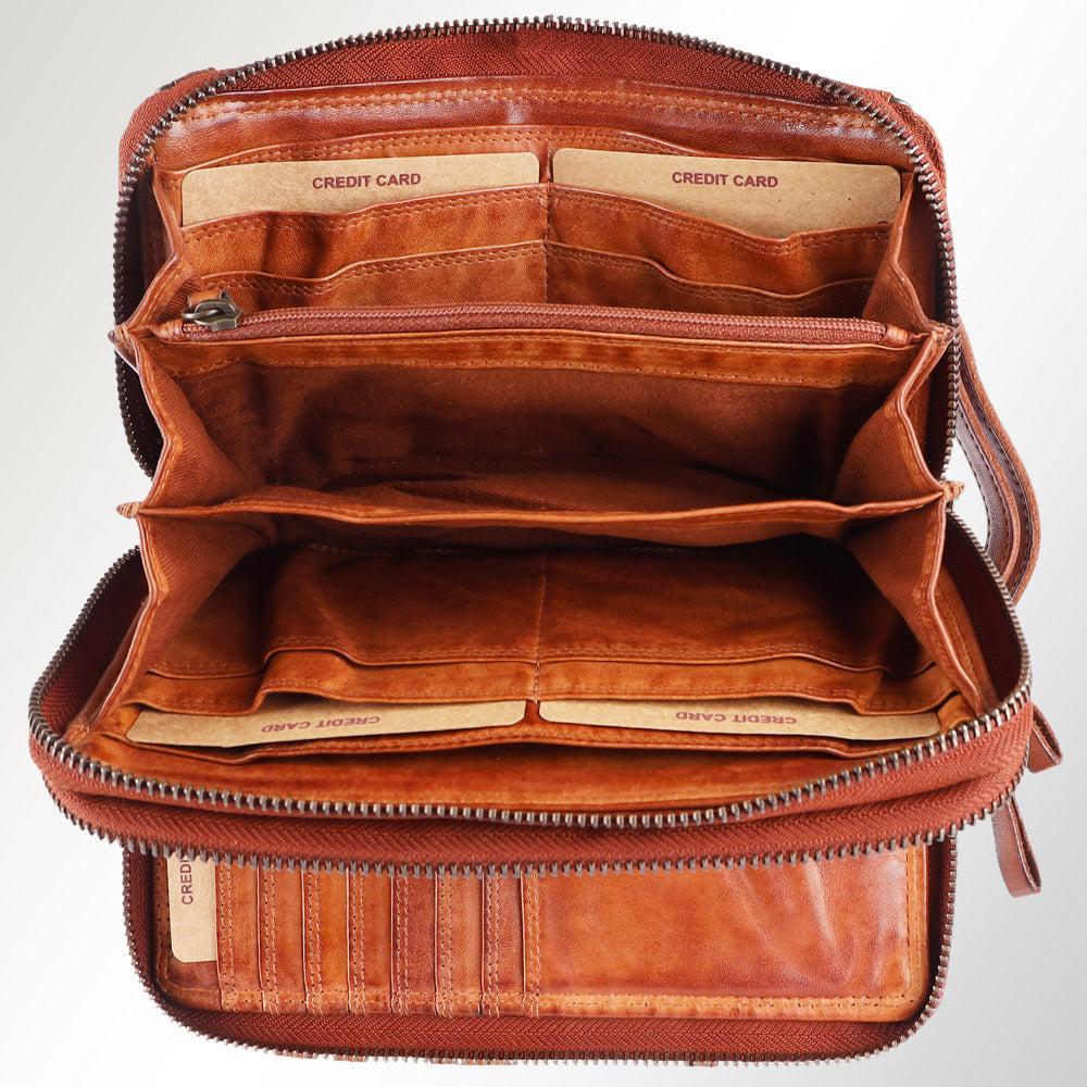 Spaghetti Western Wallet Vintage Handmade Drum Dyed Genuine European Cowhide Leather