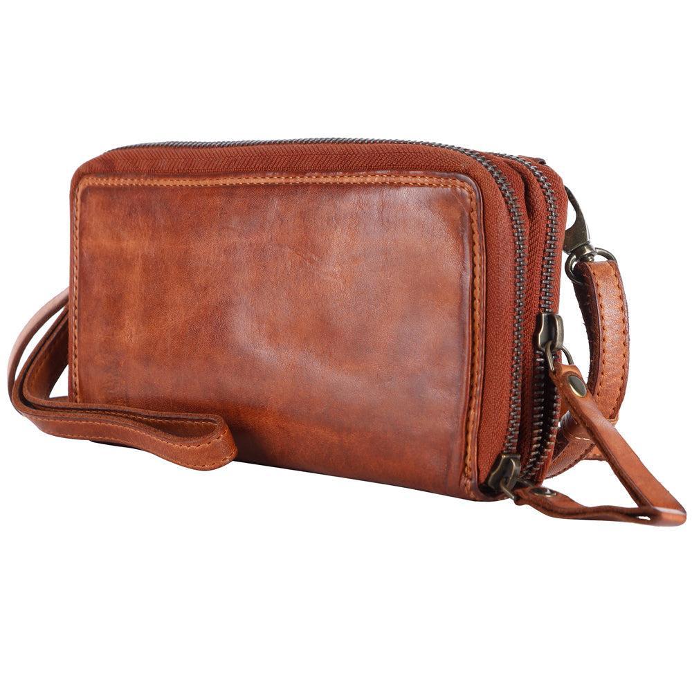 Spaghetti Western Wallet Vintage Handmade Drum Dyed Genuine European Cowhide Leather