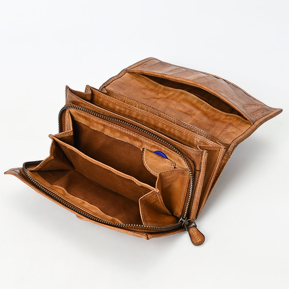 Spaghetti Western Wallet Vintage Handmade Drum Dyed Genuine European Cowhide Leather
