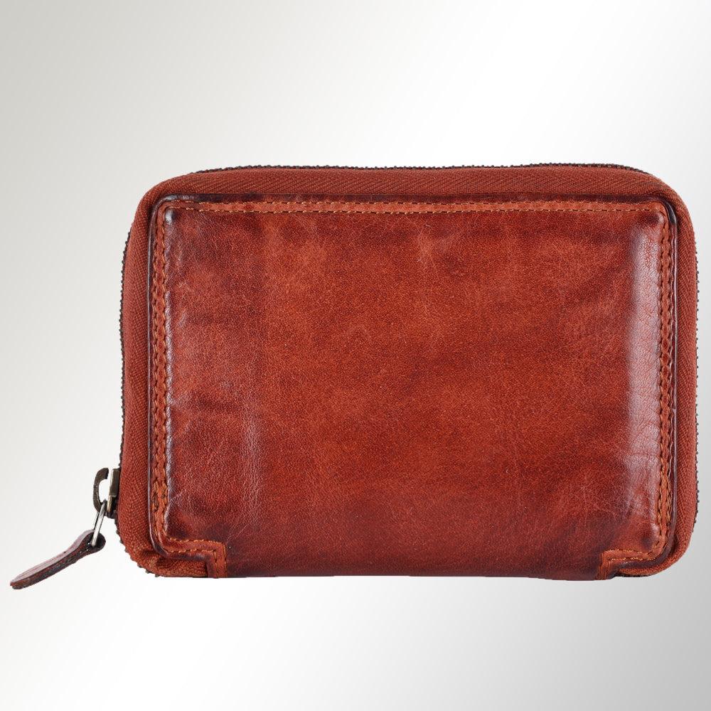 Spaghetti Western Wallet Vintage Handmade Drum Dyed Genuine European Cowhide Leather