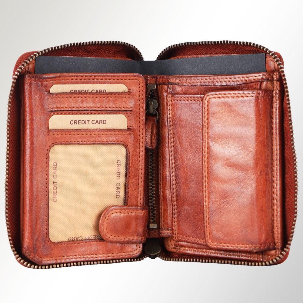 Spaghetti Western Wallet Vintage Handmade Drum Dyed Genuine European Cowhide Leather