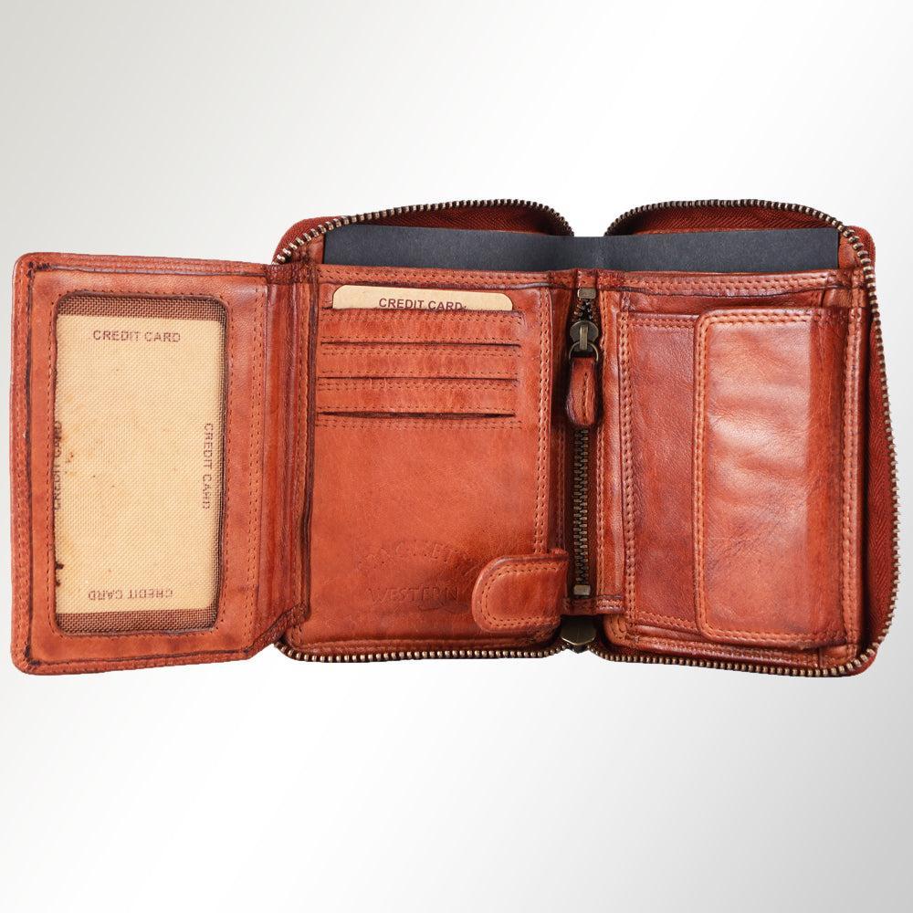 Spaghetti Western Wallet Vintage Handmade Drum Dyed Genuine European Cowhide Leather