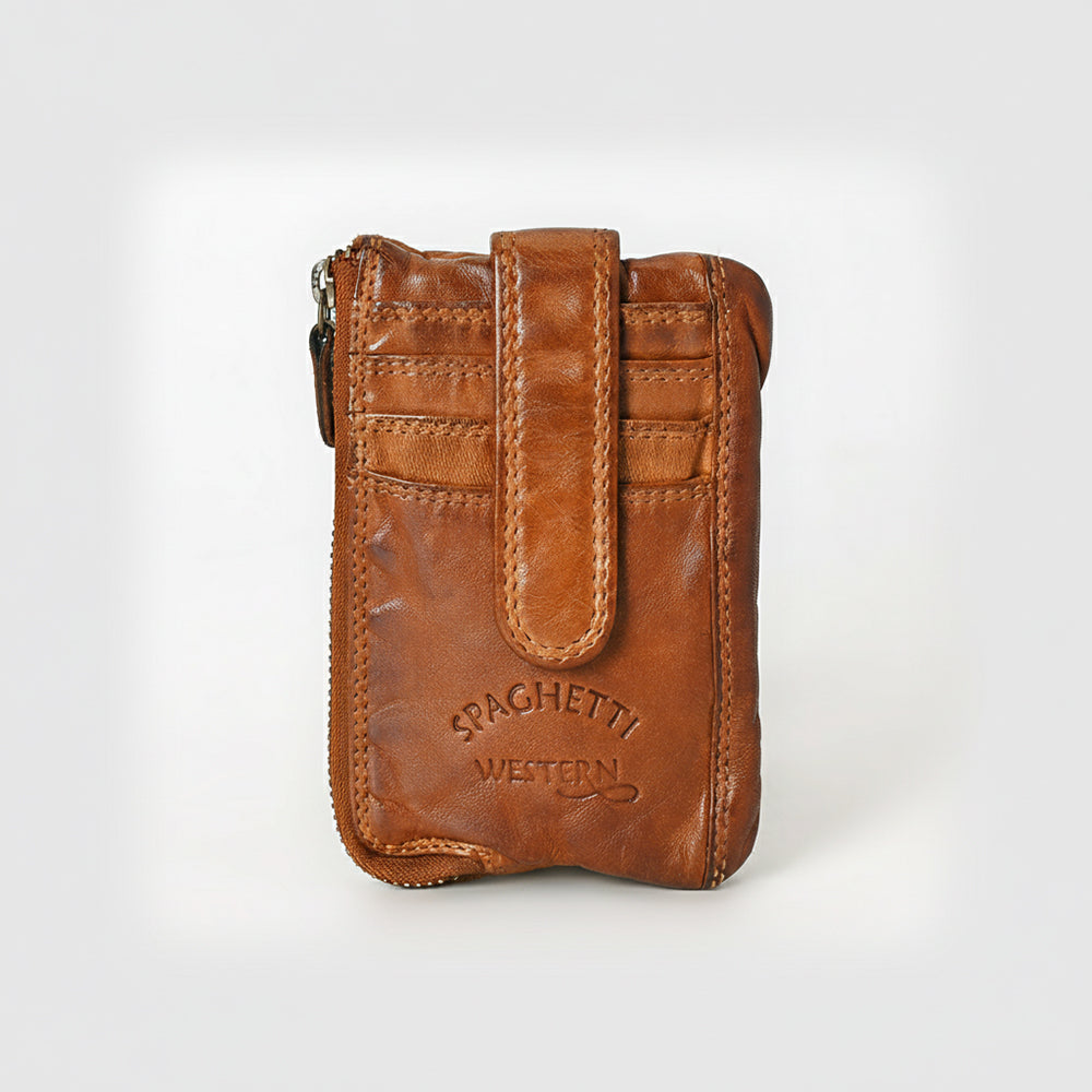 Spaghetti Western Swc436Tan Coin Purse Vintage Handmade Drum Dyed Genuine European Cowhide Leather Women Bag Western Handbag Purse