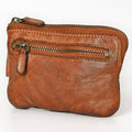Spaghetti Western Coin Purse Vintage Handmade Drum Dyed Genuine European Cowhide Leather