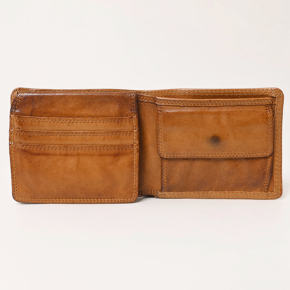 Spaghetti Western Wallet Vintage Handmade Drum Dyed Genuine European Cowhide Leather