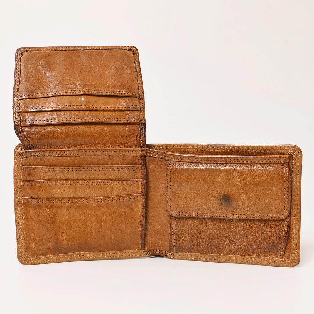 Spaghetti Western Wallet Vintage Handmade Drum Dyed Genuine European Cowhide Leather