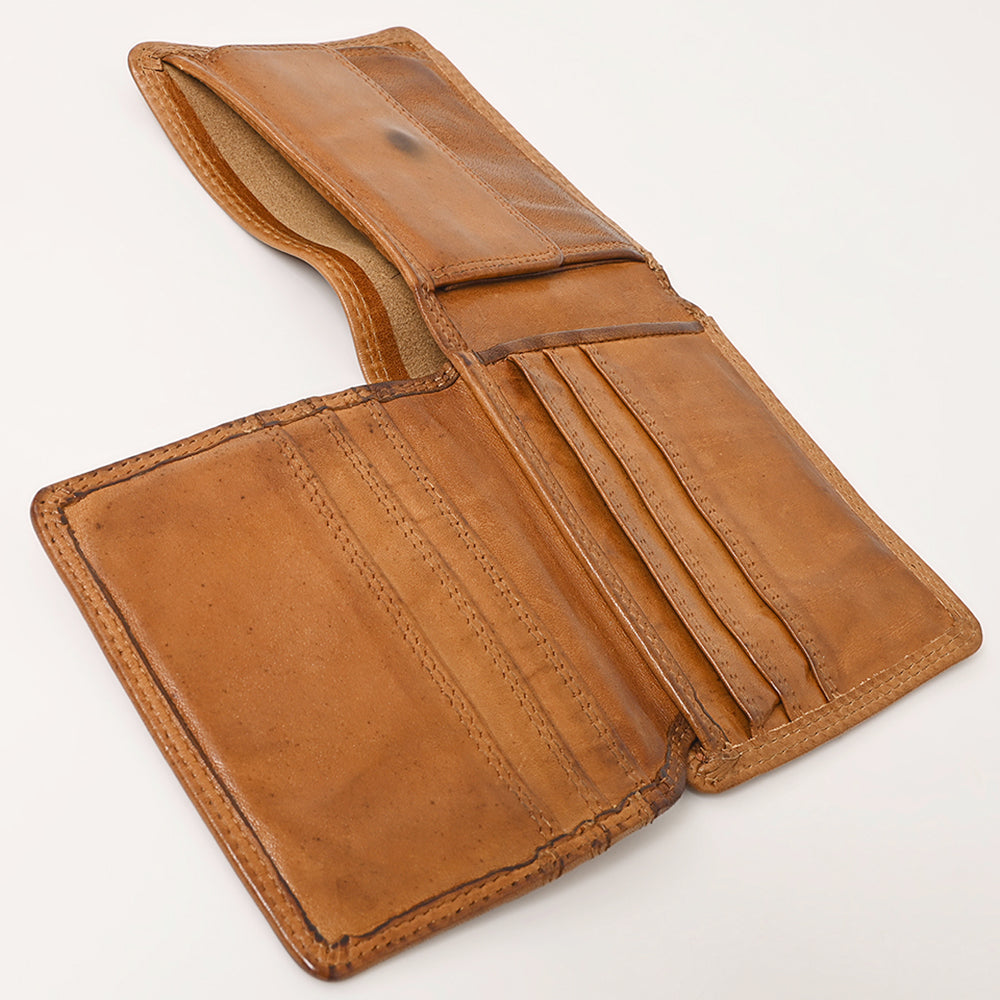 Spaghetti Western Wallet Vintage Handmade Drum Dyed Genuine European Cowhide Leather