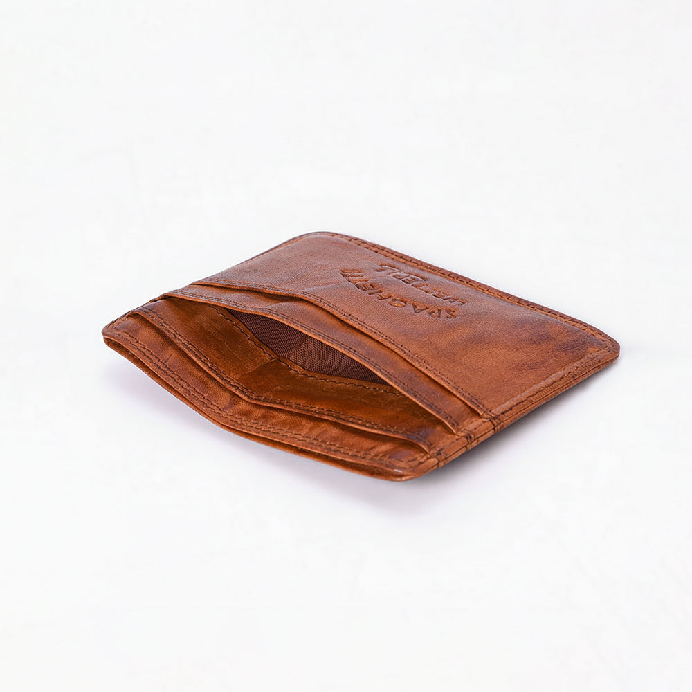 Spaghetti Western Swc451Cg Card-Holder Vintage Handmade Drum Dyed Genuine European Cowhide Leather Women Bag Western Handbag Purse