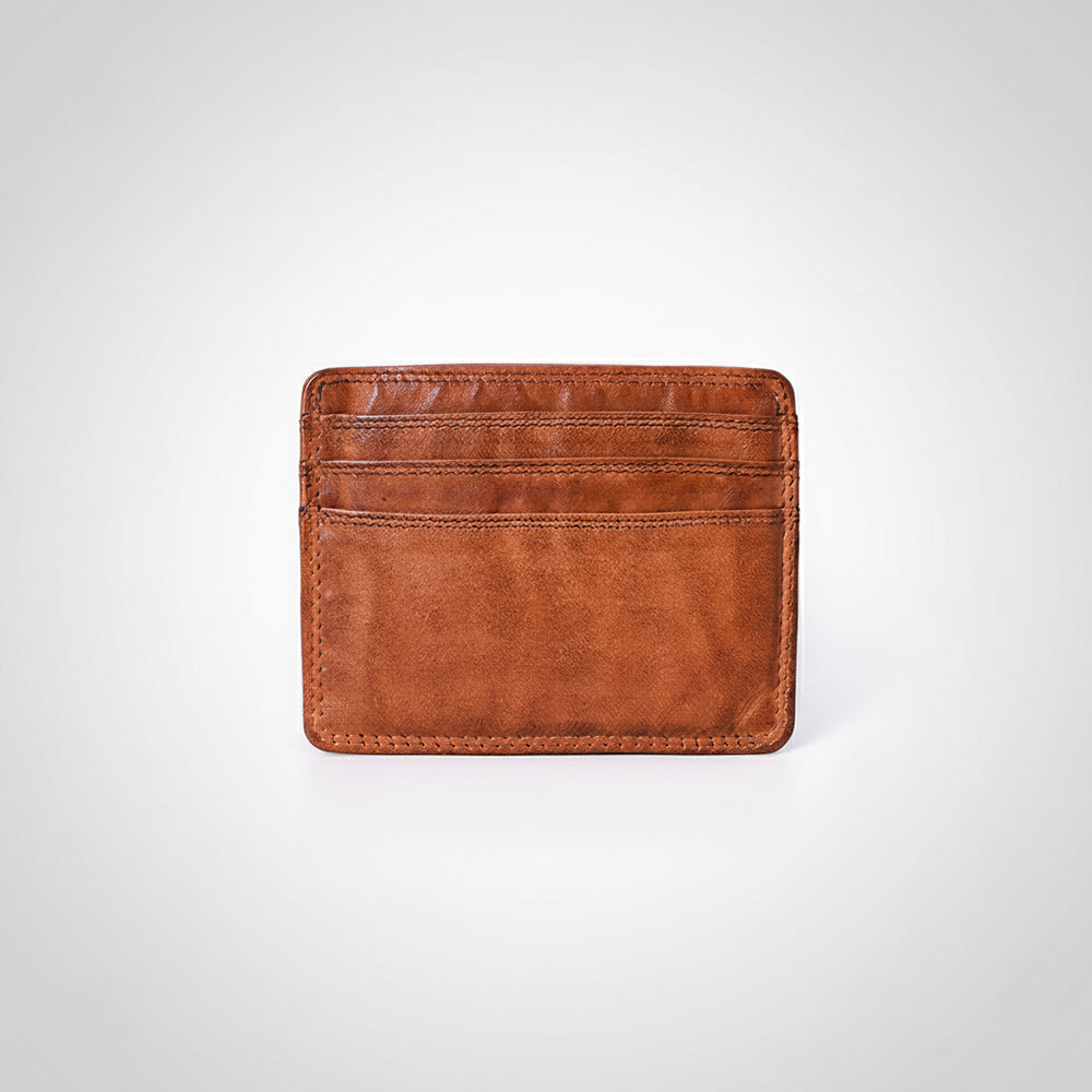 Spaghetti Western Swc451Cg Card-Holder Vintage Handmade Drum Dyed Genuine European Cowhide Leather Women Bag Western Handbag Purse