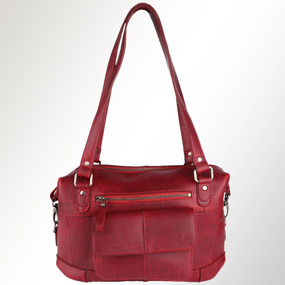 Spaghetti Western Tote Vintage Handmade Drum Dyed Genuine European Cowhide Leather