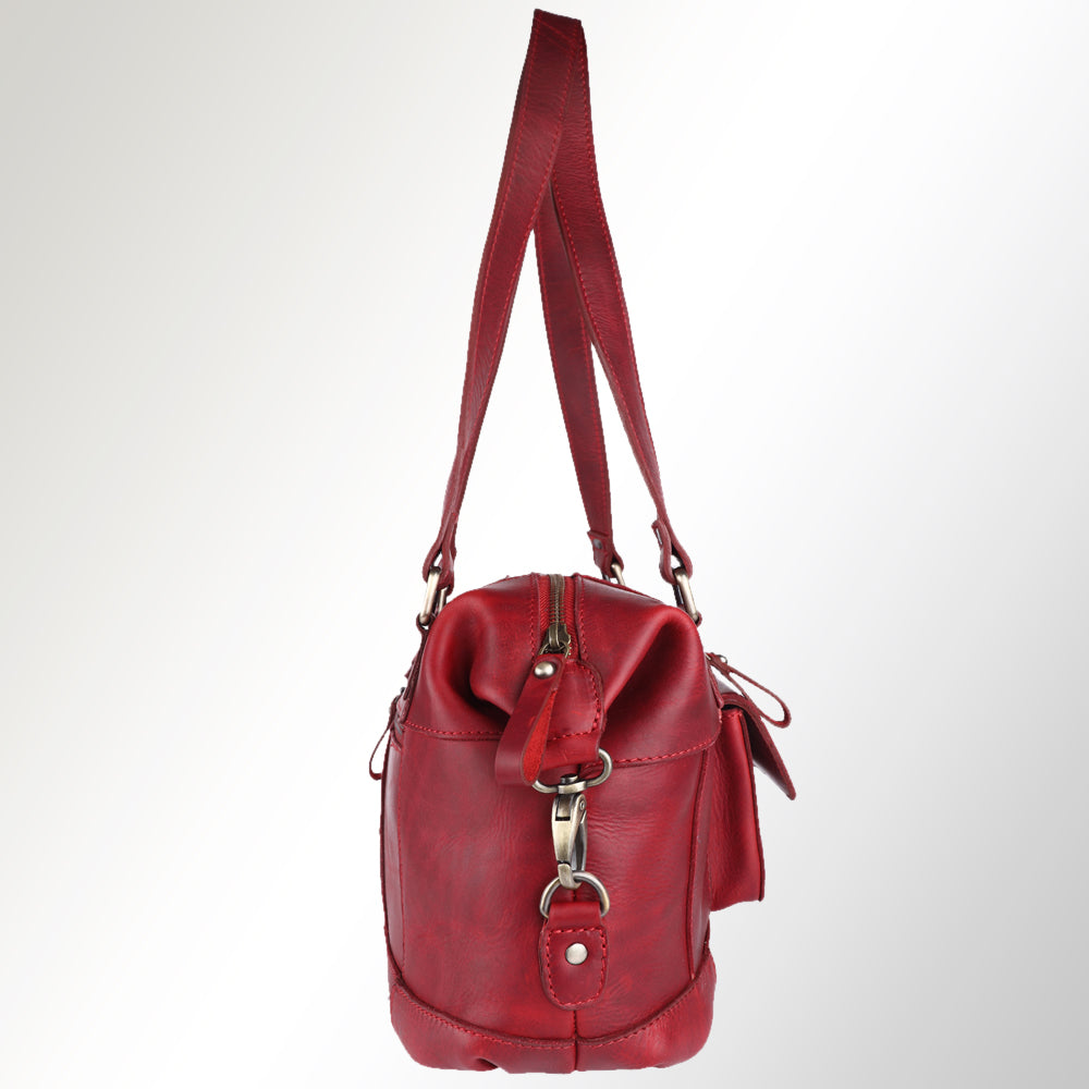 Spaghetti Western Tote Vintage Handmade Drum Dyed Genuine European Cowhide Leather