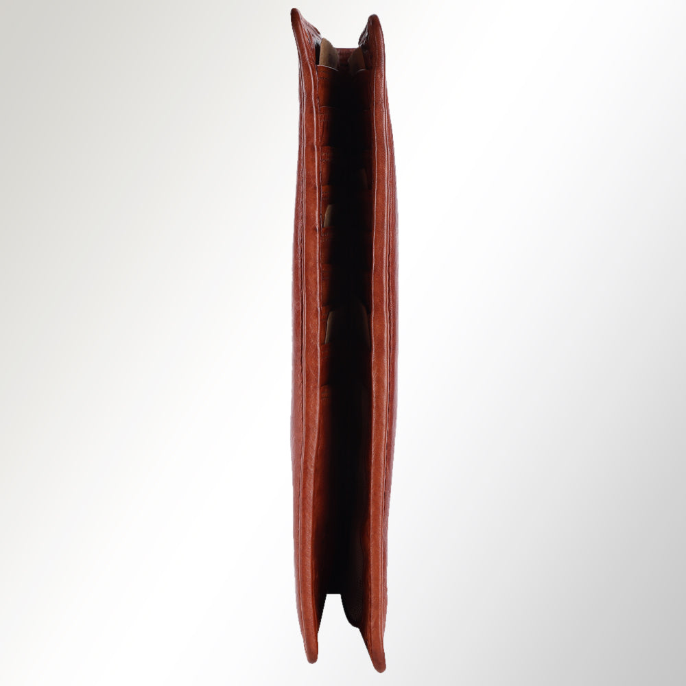 Spaghetti Western Card-Holder Vintage Handmade Drum Dyed Genuine European Cowhide Leather