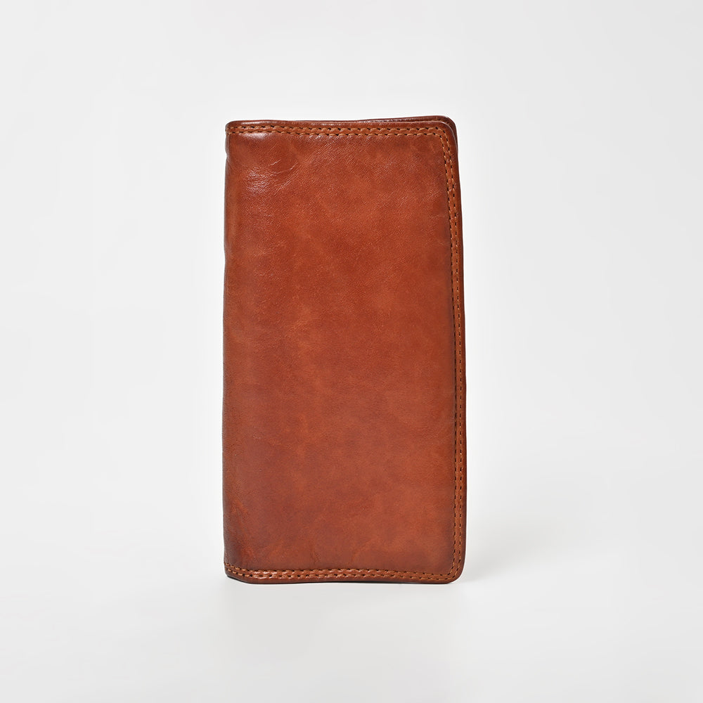 Spaghetti Western Swc437Cg Card-Holder Vintage Handmade Drum Dyed Genuine European Cowhide Leather Women Bag Western Handbag Purse