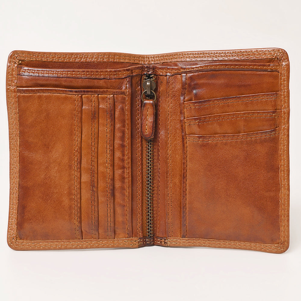Spaghetti Western Wallet Vintage Handmade Drum Dyed Genuine European Cowhide Leather