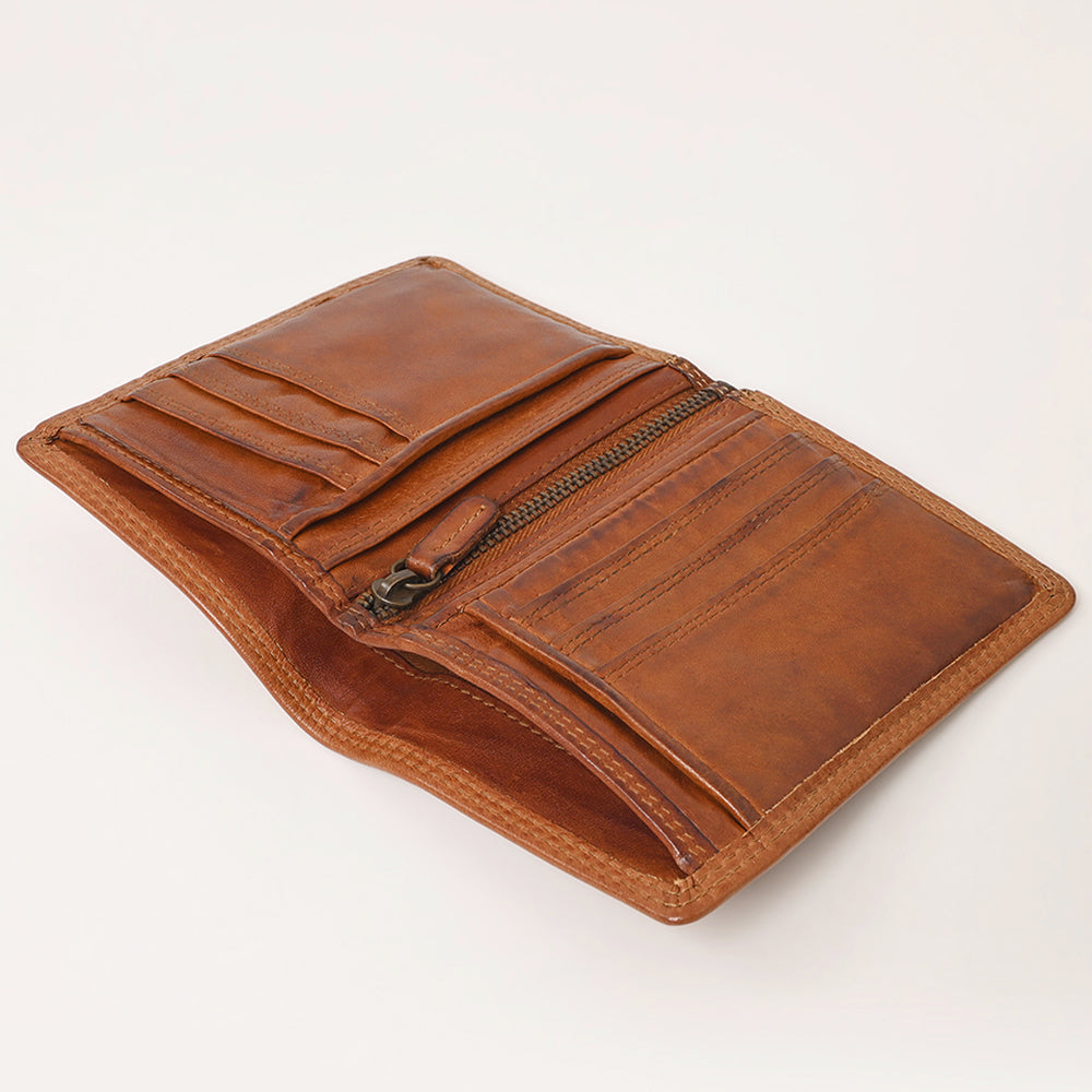 Spaghetti Western Wallet Vintage Handmade Drum Dyed Genuine European Cowhide Leather