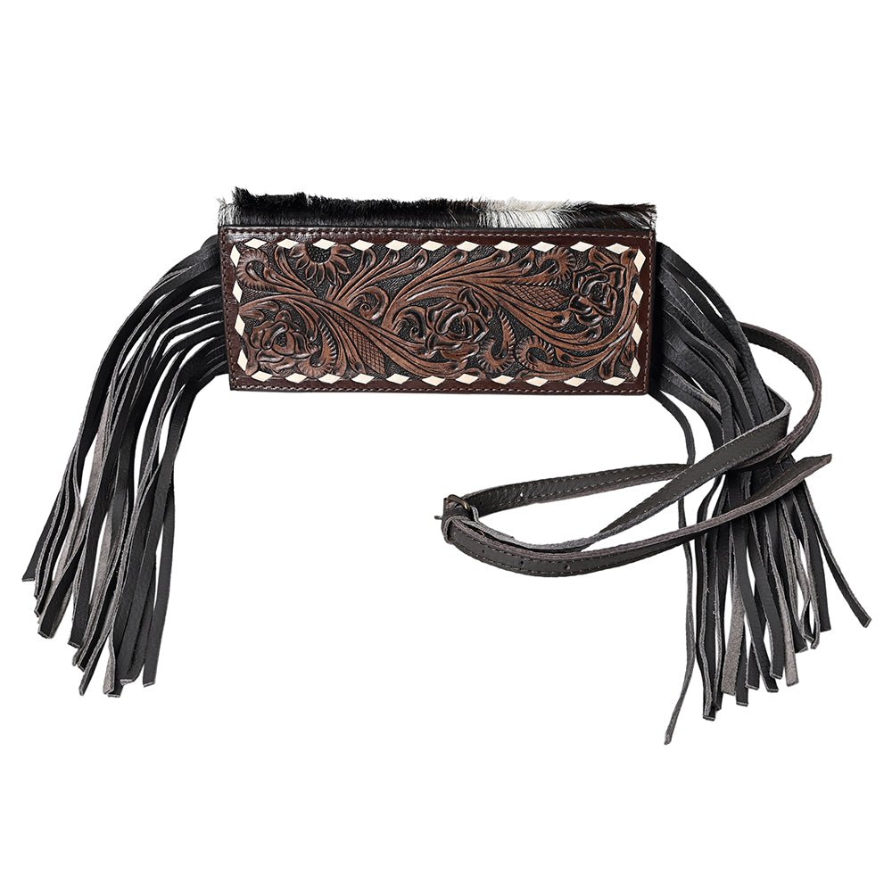 OHLAY Wallet Hand Tooled Hair-On Genuine Leather Women Bag Western Handbag Purse | Womens Handbags |Leather Belt for Summer
