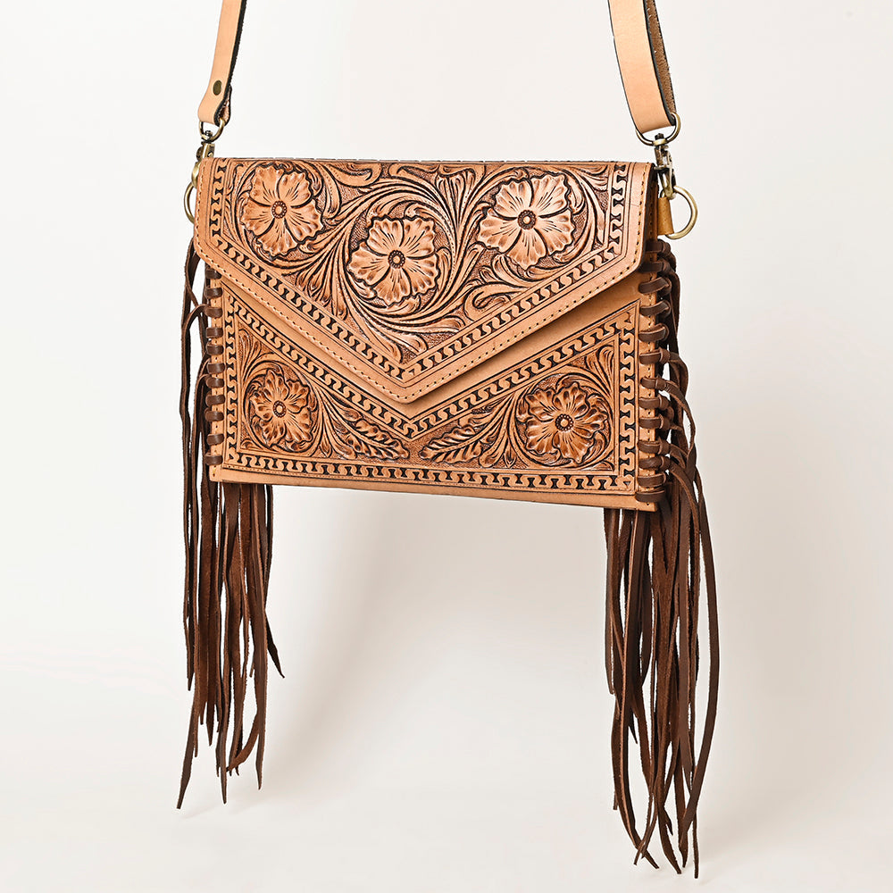 American Darling Envelope Hand Tooled Genuine Leather