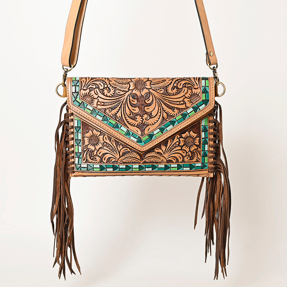 American Darling Envelope Hand Tooled Genuine Leather