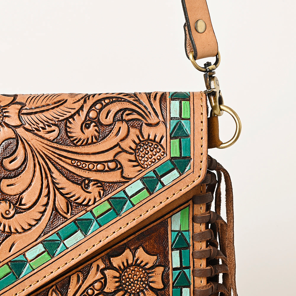 American Darling Envelope Hand Tooled Genuine Leather