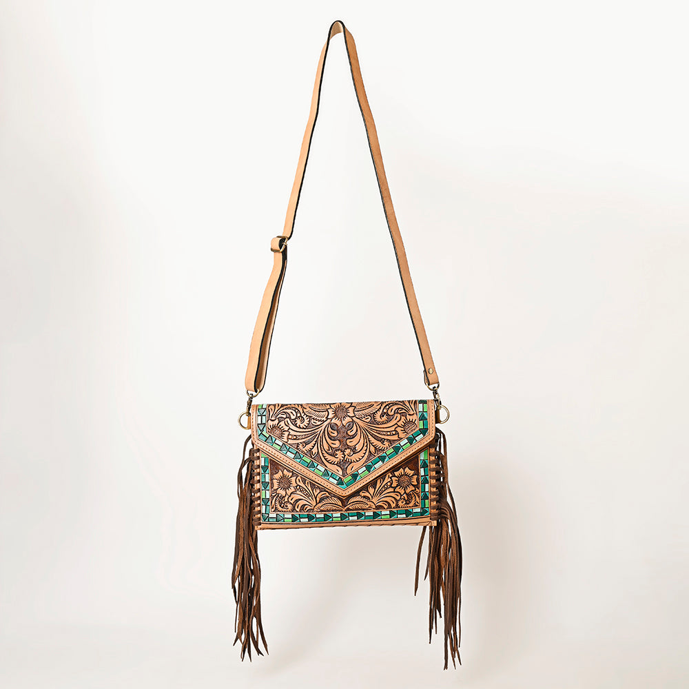 American Darling Envelope Hand Tooled Genuine Leather