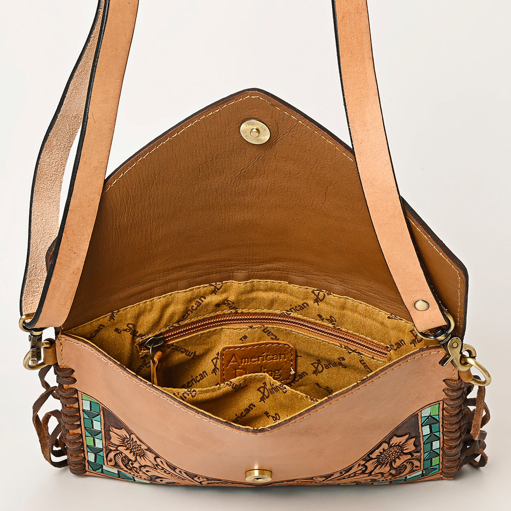 American Darling Envelope Hand Tooled Genuine Leather