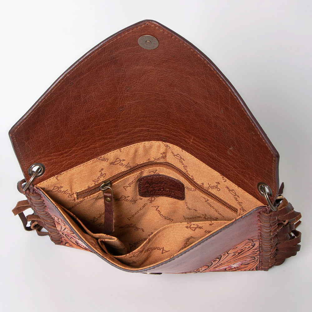 American Darling Envelope Hand Tooled Genuine Leather