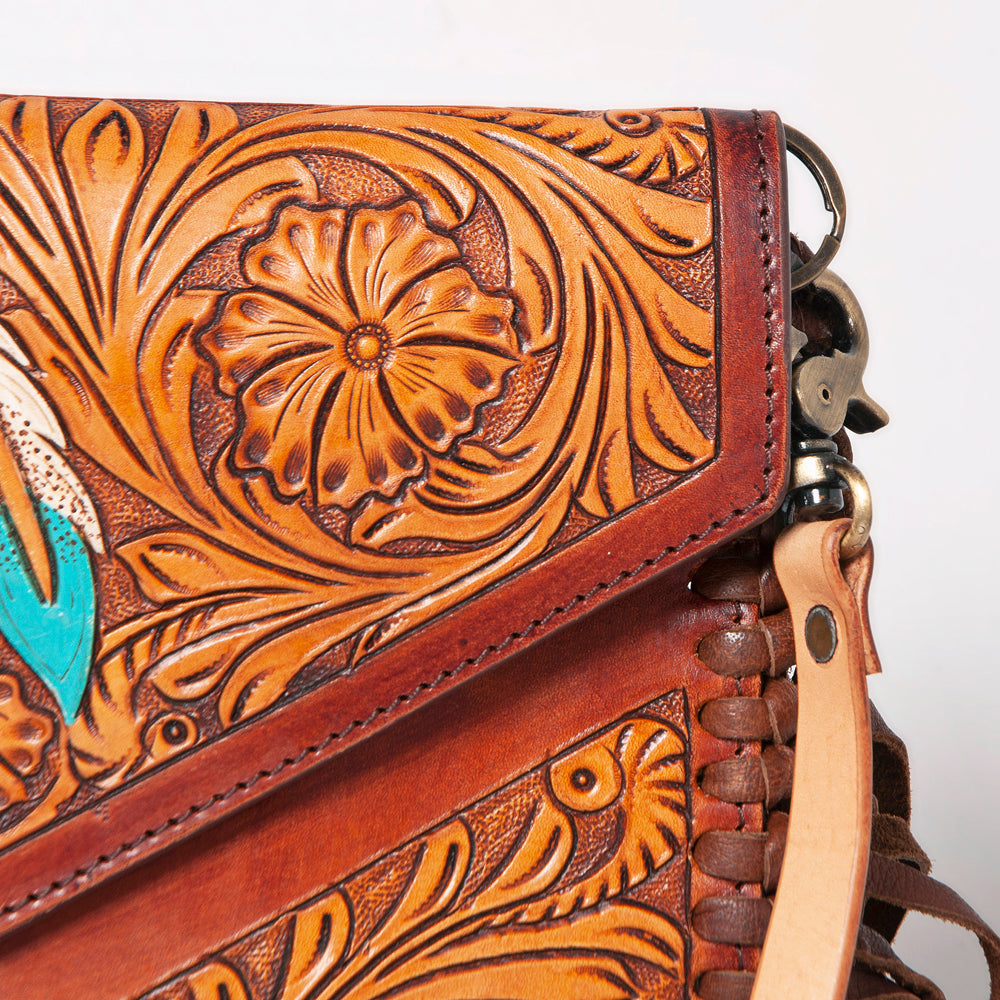 American Darling Envelope Hand Tooled Genuine Leather