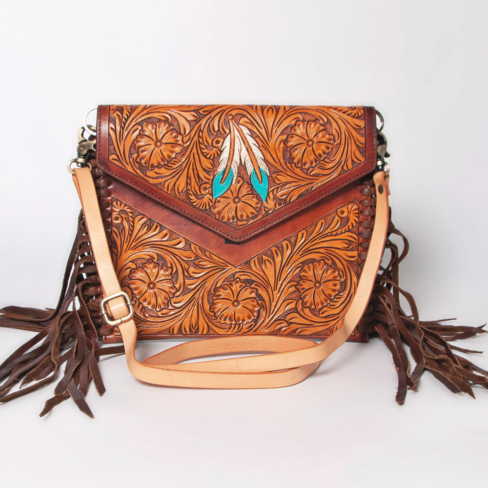 American Darling Envelope Hand Tooled Genuine Leather