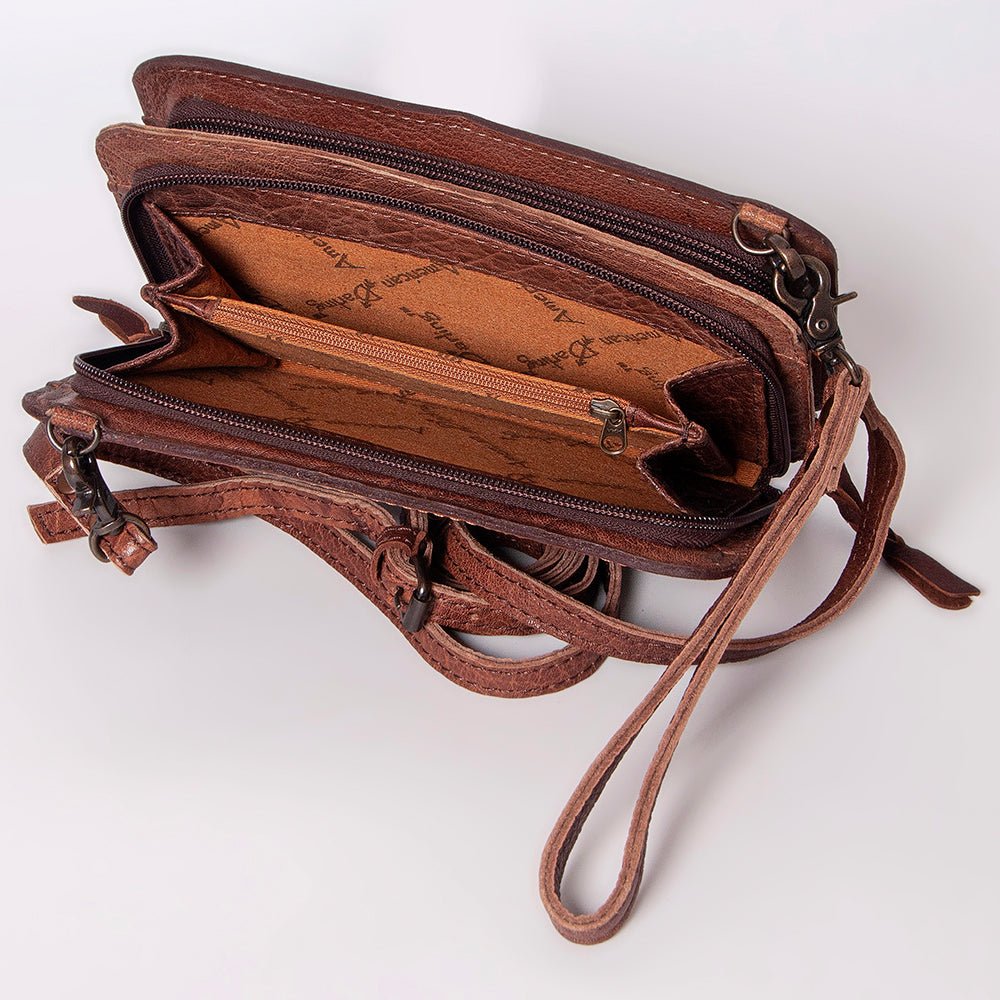 American Darling Hand Tooled Hair-On Genuine Leather