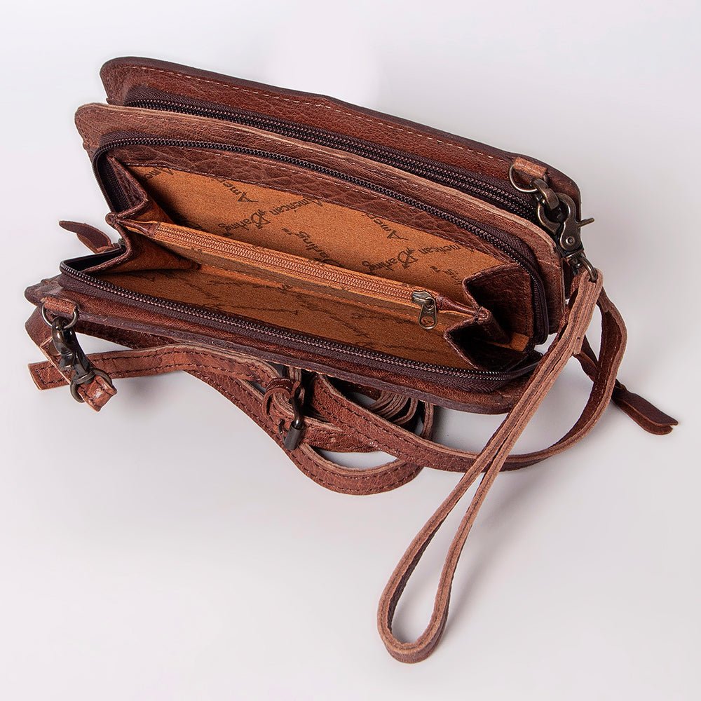 American Darling Hand Tooled Hair-On Genuine Leather