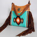 American Darling Hand-Tooled Saddle Blanket Leather Hobo Bag