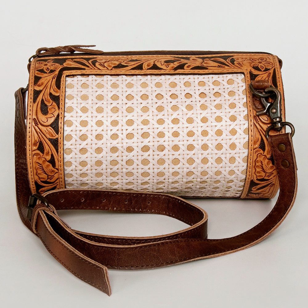 American Darling Duffel Bag for Women, Hand Tooled Floral Leather Western Bag, Full Grain Vegetable-Tanned with YKK Zipper