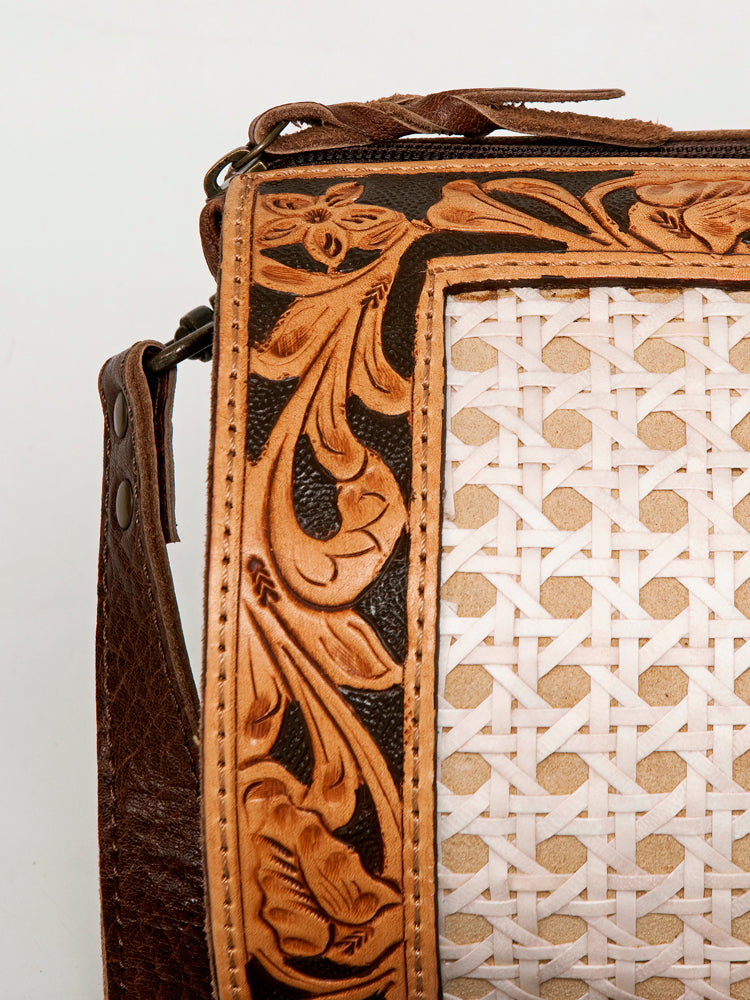 American Darling Duffel Bag for Women, Hand Tooled Floral Leather Western Bag, Full Grain Vegetable-Tanned with YKK Zipper