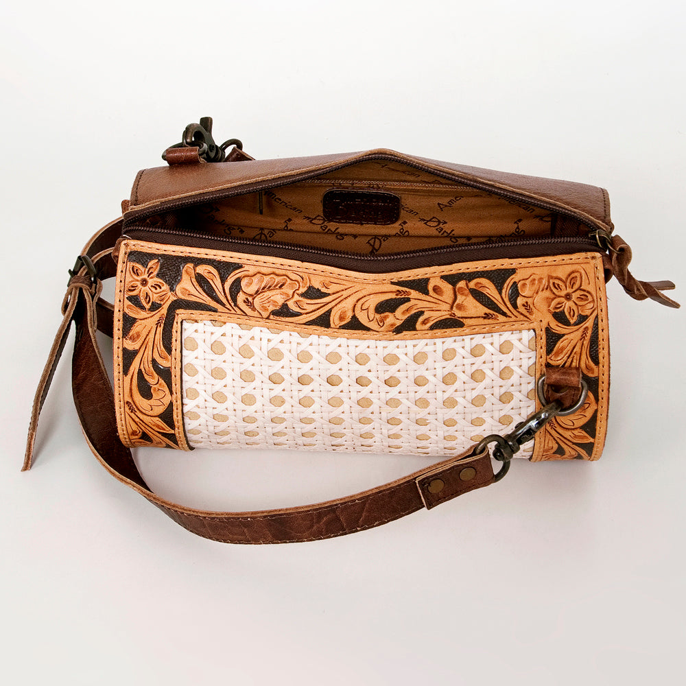 American Darling Duffel Bag for Women, Hand Tooled Floral Leather Western Bag, Full Grain Vegetable-Tanned with YKK Zipper