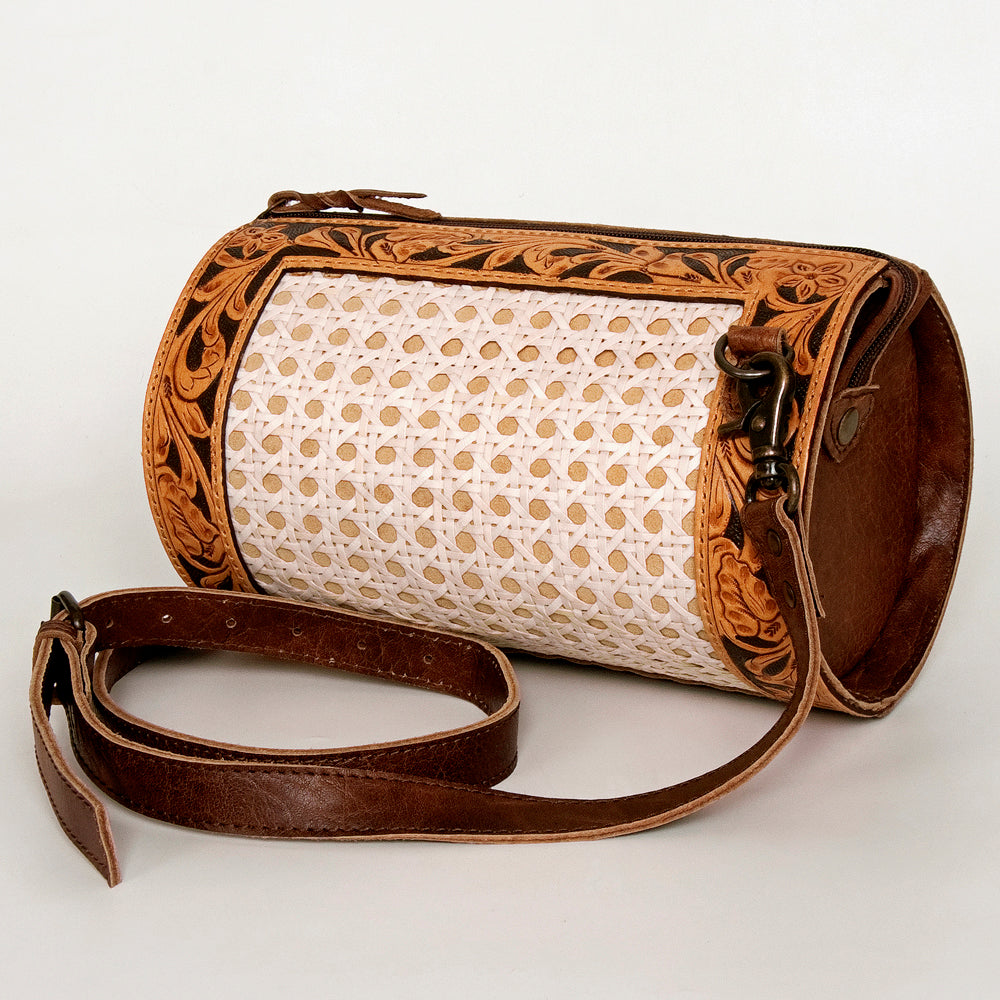 American Darling Duffel Bag for Women, Hand Tooled Floral Leather Western Bag, Full Grain Vegetable-Tanned with YKK Zipper