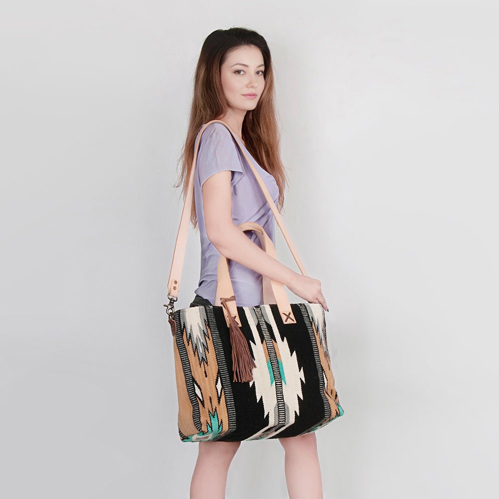 American Darling Tote Saddle Blanket Genuine Leather