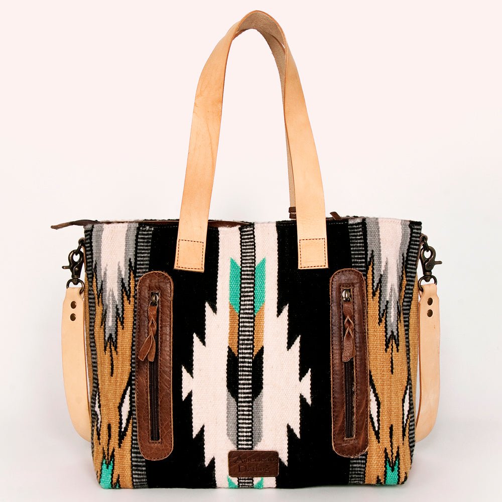 American Darling Tote Saddle Blanket Genuine Leather