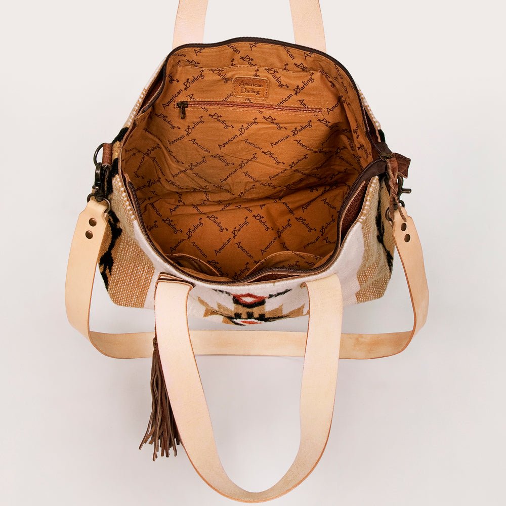 American Darling Tote Saddle Blanket Genuine Leather