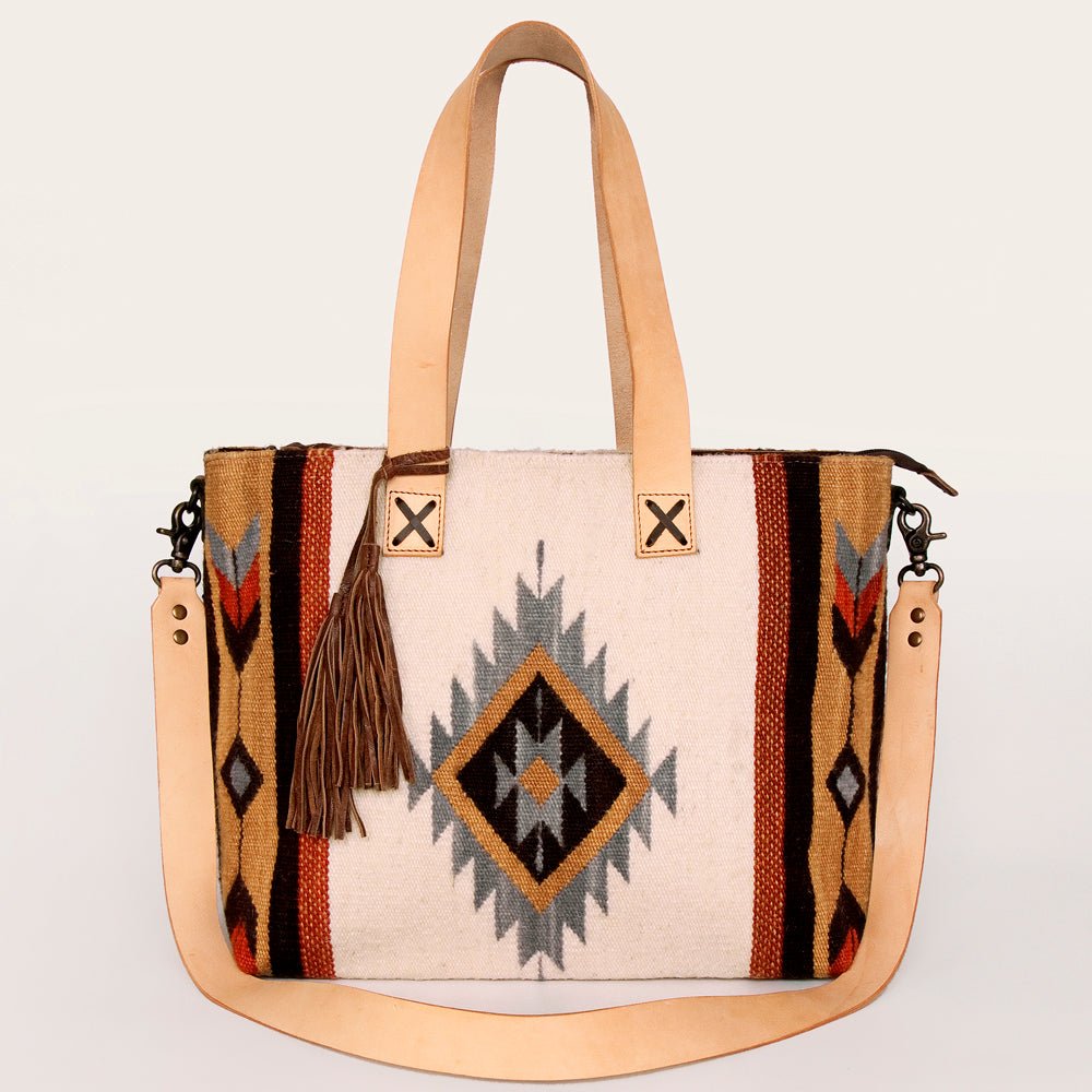 American Darling Tote Saddle Blanket Genuine Leather
