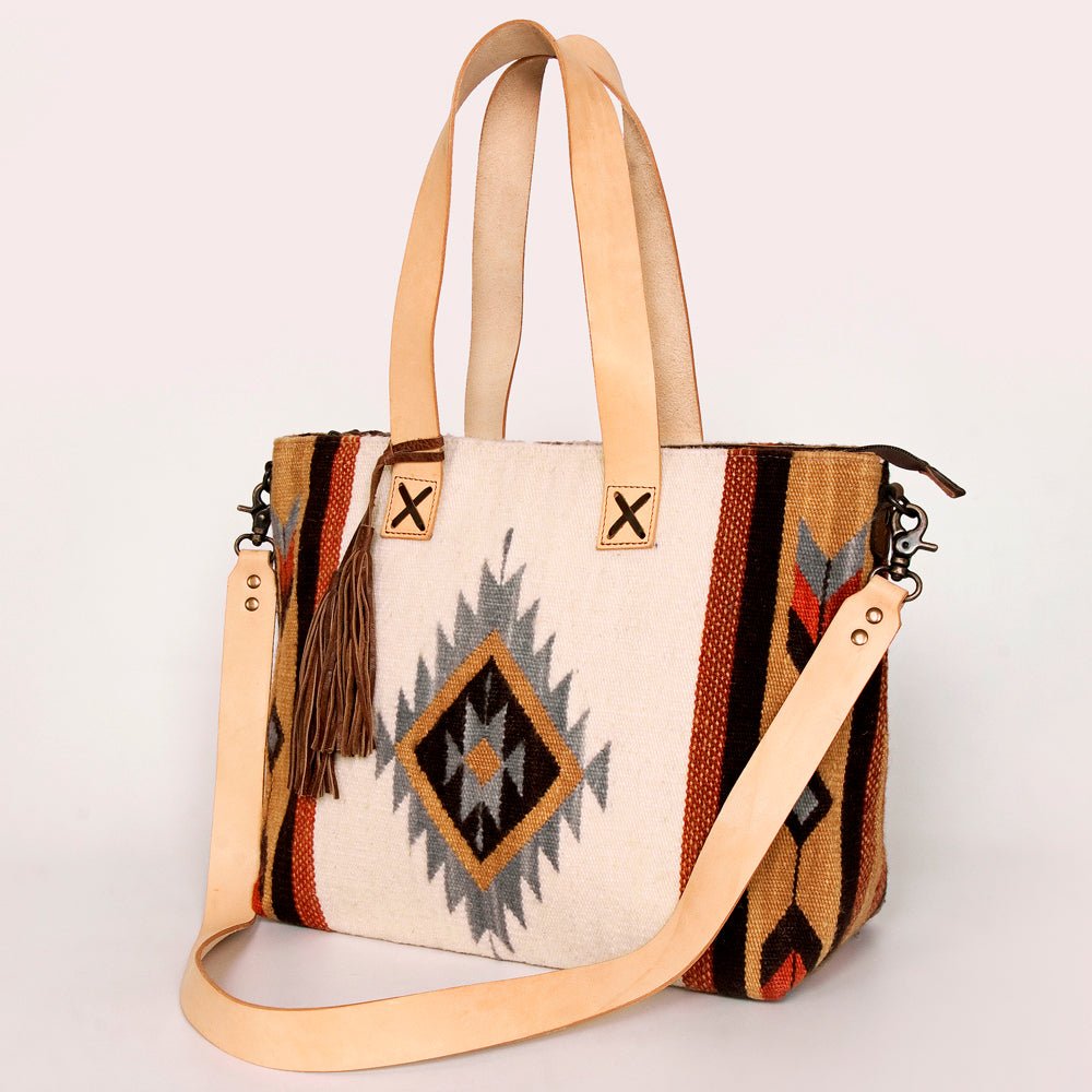 American Darling Tote Saddle Blanket Genuine Leather