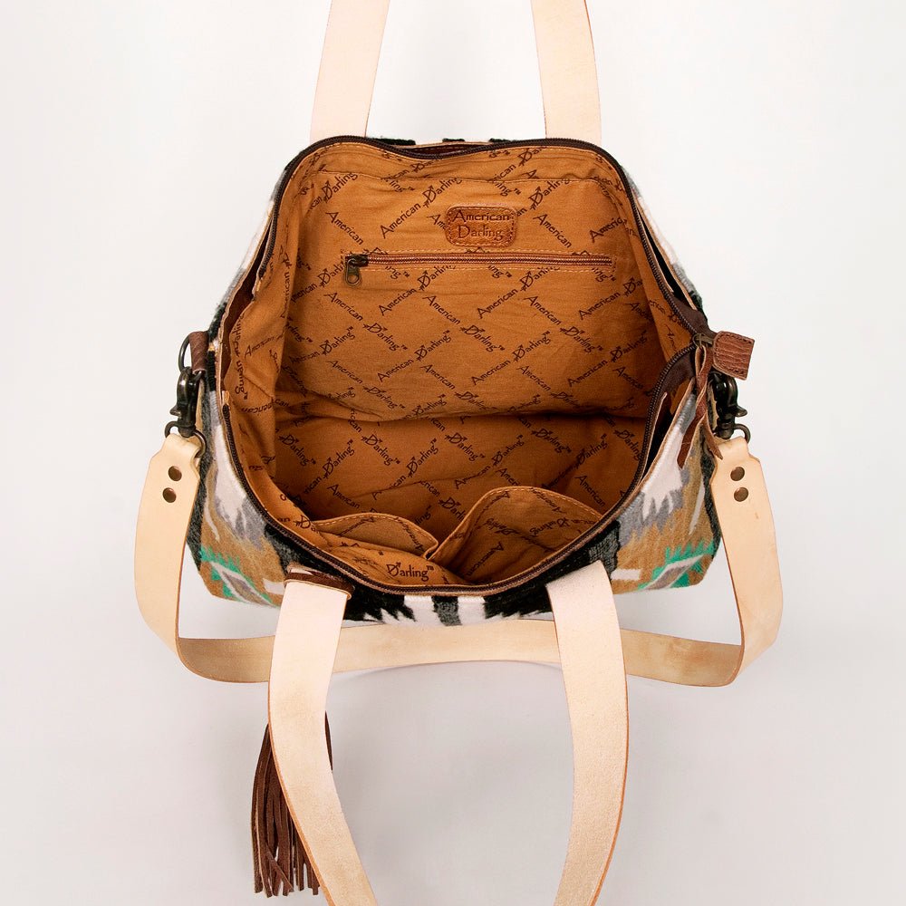 American Darling Tote Saddle Blanket Genuine Leather