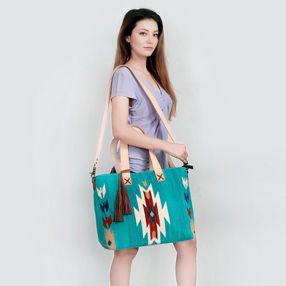 American Darling Tote Saddle Blanket Genuine Leather