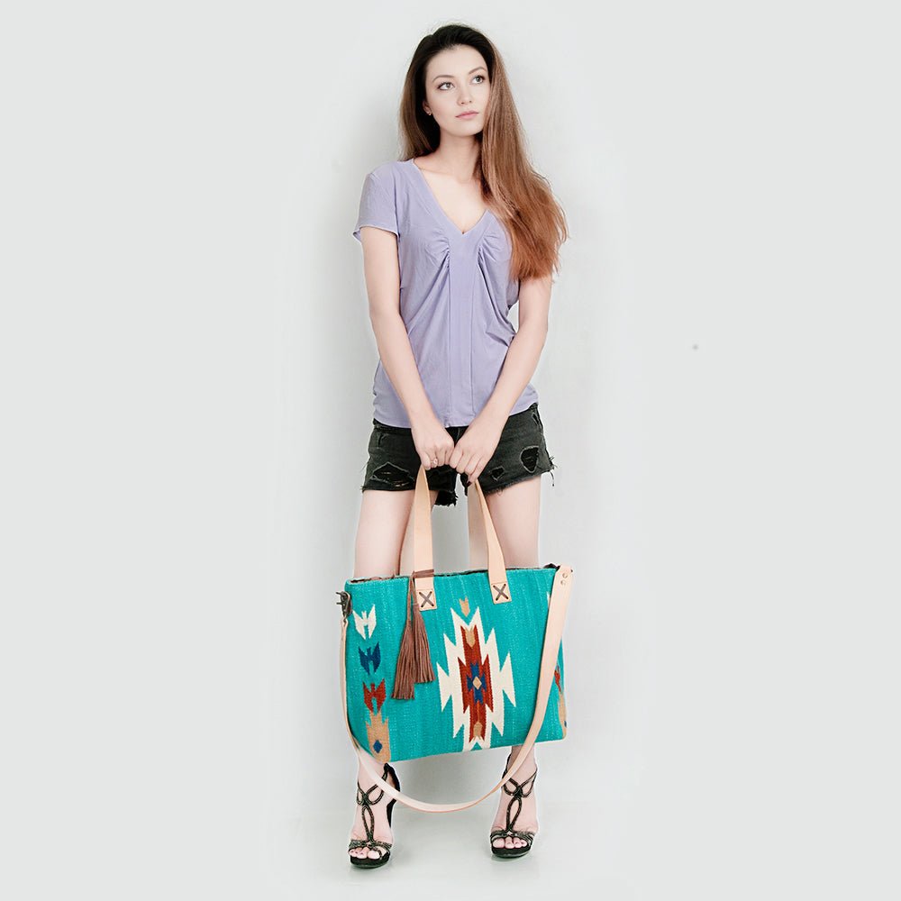 American Darling Tote Saddle Blanket Genuine Leather