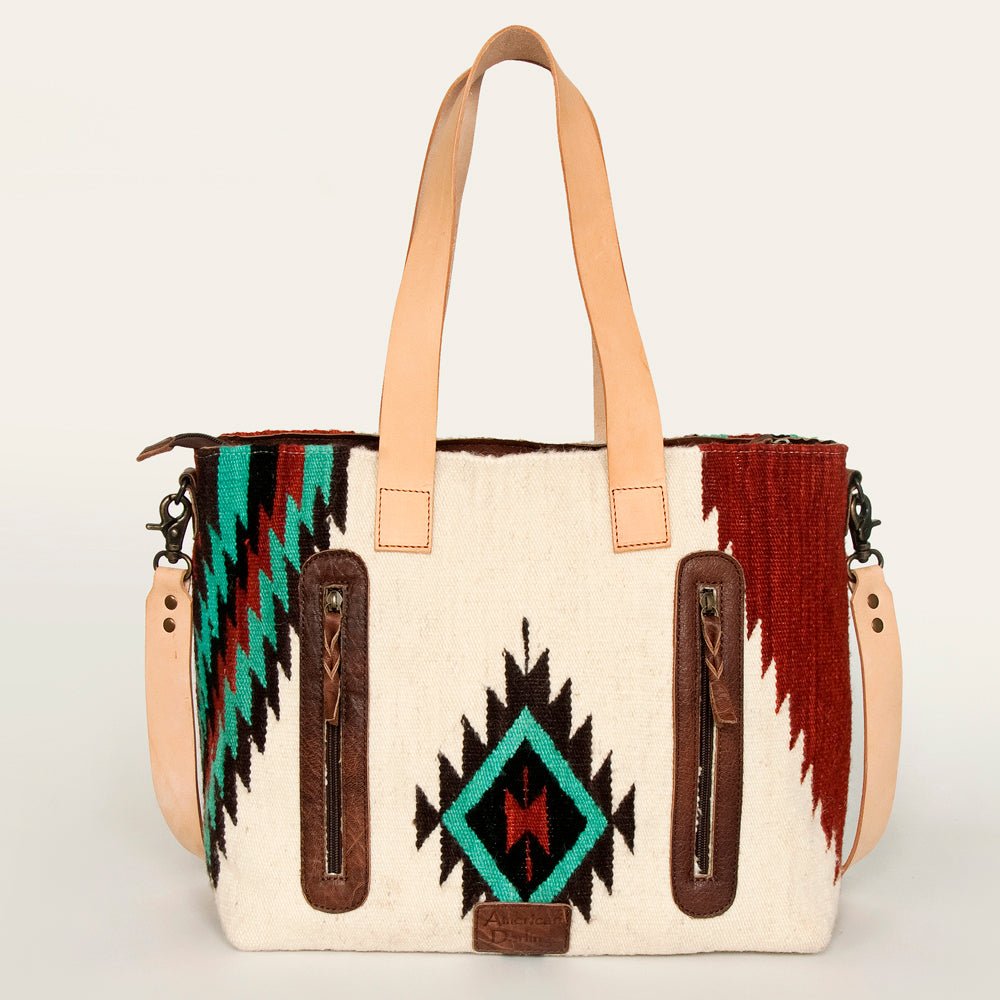 American Darling Tote Saddle Blanket Genuine Leather